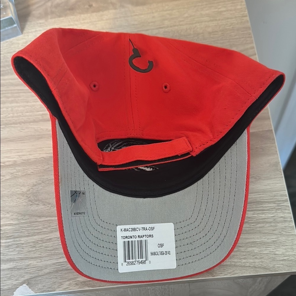 Red Raptors Basketball Trucker Hat - Picture 2 of 3